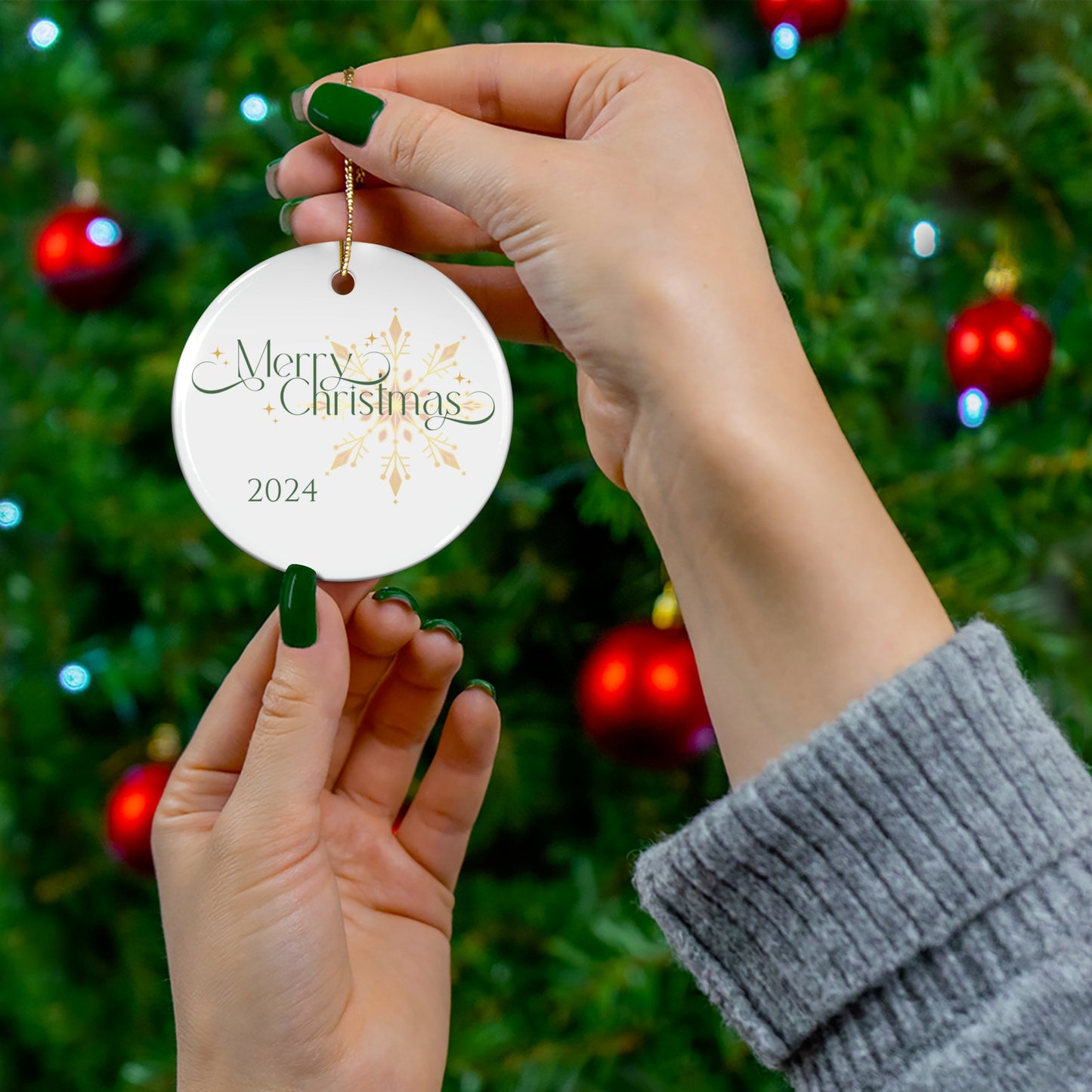 Merry Christmas Ornament _ Merry Christmas 2024 Design, Holiday Decor, Seasonal Gift, Tree Decoration
