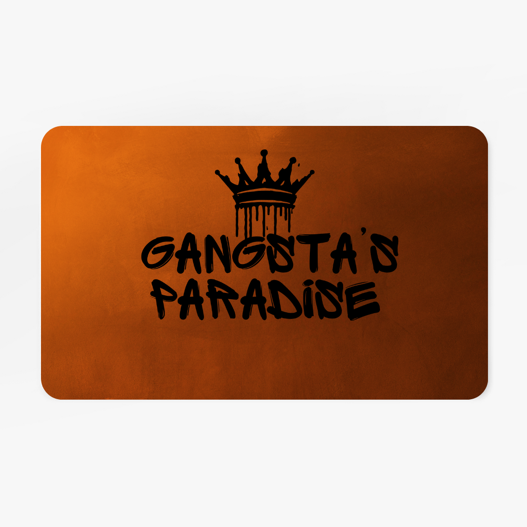 Gangsta's Paradise Polyester Doormat - Hip Hop Welcome Mat, Unique Home Decor, Funky Gift for Music Lovers, Housewarming Present, Fun