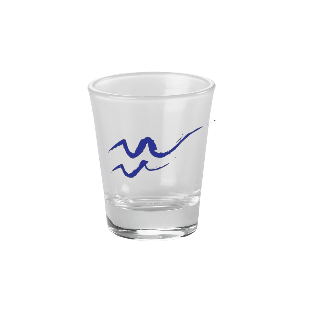 Aquarius Zodiac Shot Glass - Fun Party Accessory for Shots, Drinks, Celebration, Gifts for Friends, Bartender Essentials - AQUARIUS