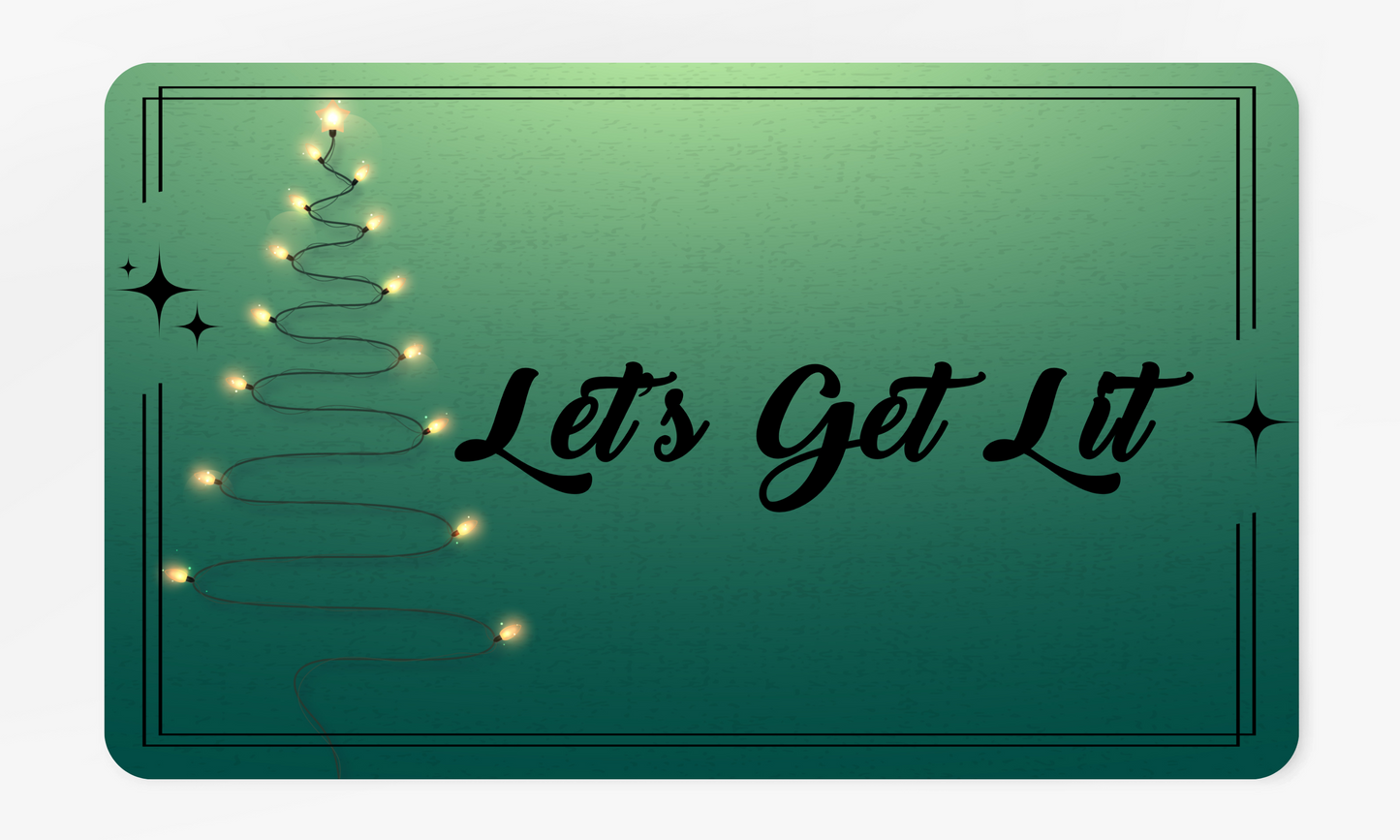 Let's Get Lit - Festive Polyester Doormat, Perfect for Holiday Cheer, Christmas Welcome Mat, Seasonal Gift, Front Porch Decor