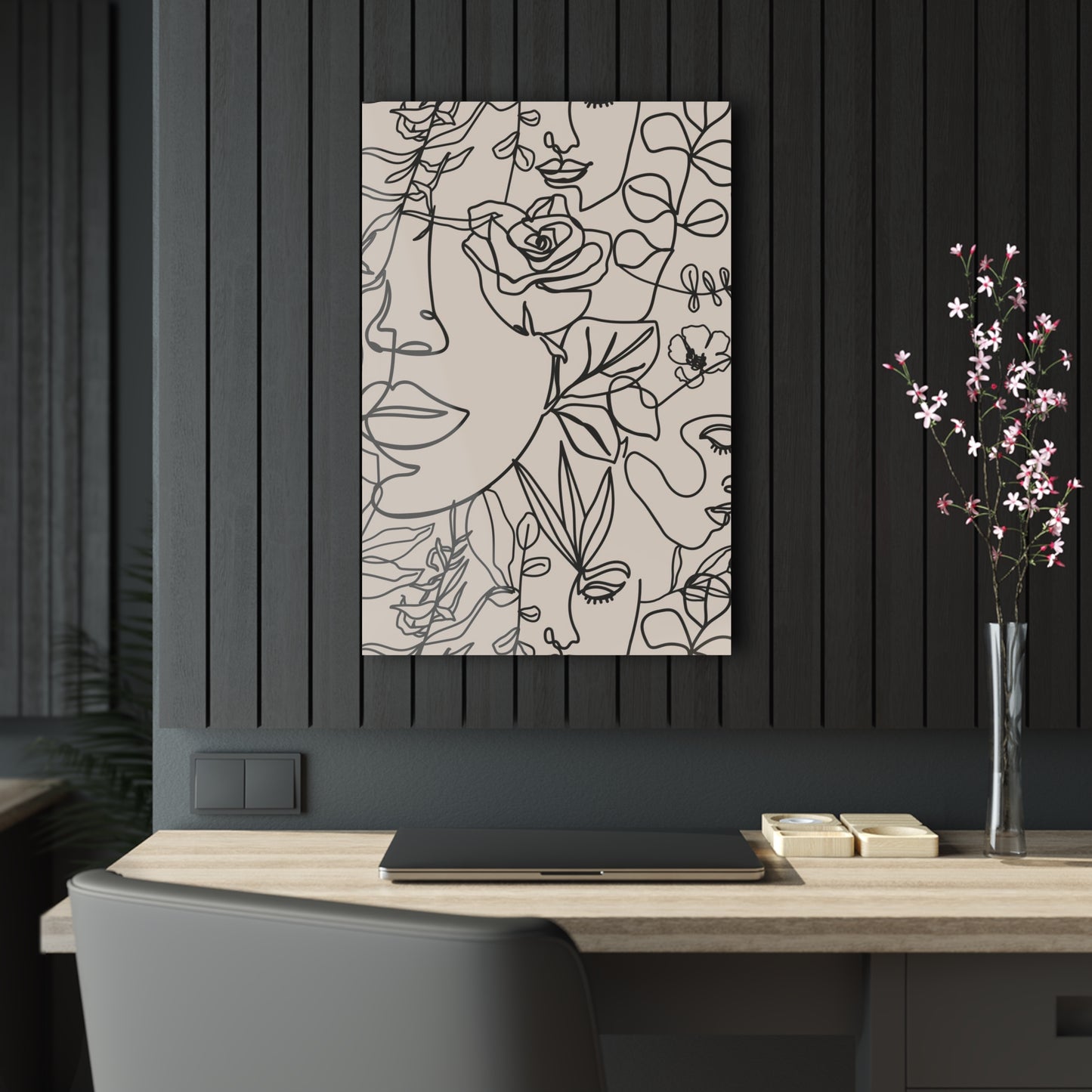 Boho Women Faces - Stylish Line Art Acrylic Prints for Modern Decor, Minimalist Home Wall Art, Gift for Art Lovers, Perfect for Any Room