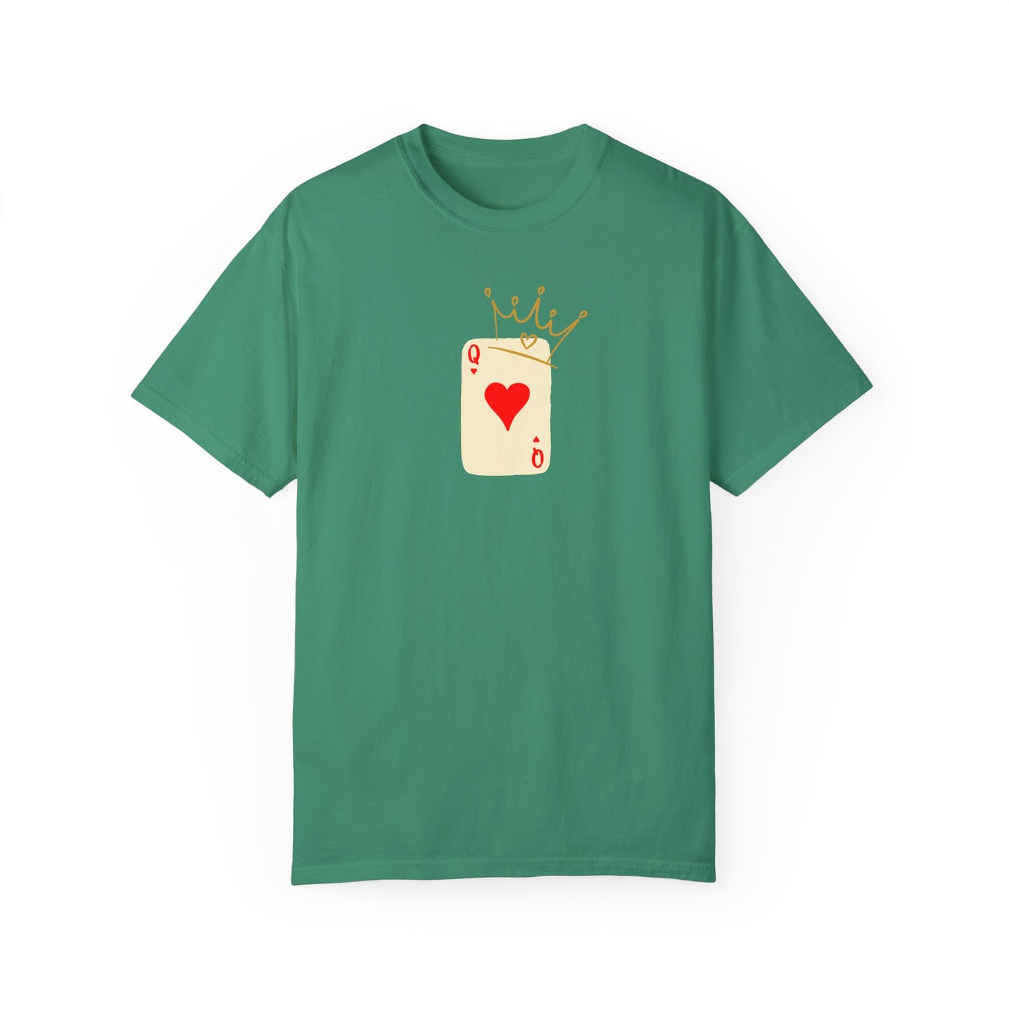 Queen of Hearts T-Shirt, Casual Love Tee, Game Night Apparel, Gift for Card Players, Vintage Style Unisex Shirt, Heart Design Clothing