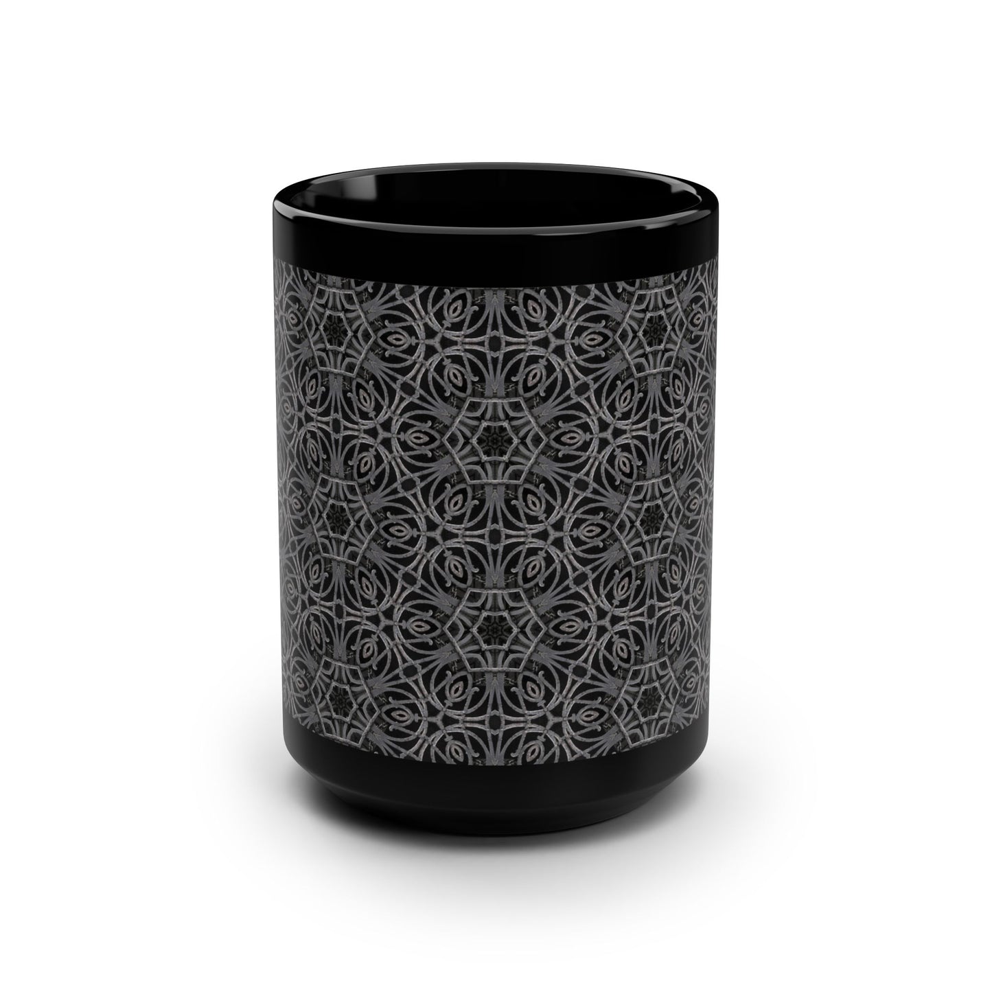Elegant Black Mug, 15oz - Unique Coffee Cup for Tea Lovers, Stylish Home Decor, Perfect Gift for Friends & Family, Modern Design