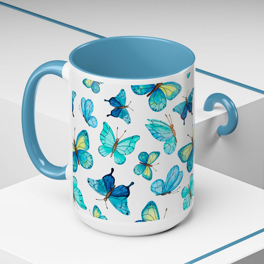 Vibrant Butterfly Coffee Mug for Nature Lovers, Perfect for Home, Office, Gifts, Birthdays, Eco-friendly, Tea Lovers