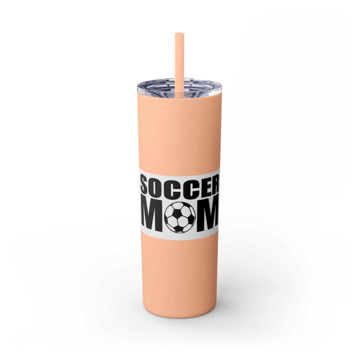 Soccer Mom Skinny Tumbler with Straw, 20oz | Ideal for Game Days, Sports Events, Gifts for Moms, Hydration on the Go