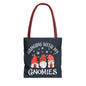 Hanging With My Gnomies Tote Bag, Cute Gnome Shopping Bag, Funny Tote for Gnome Lovers, Holiday Gift, Eco-Friendly Reusable Bag