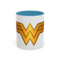 Wonder Woman Accent Coffee Mug - Perfect Gift for Superhero Fans, Tea Lovers, Birthday, Holiday, Home Office Decor, Collectible