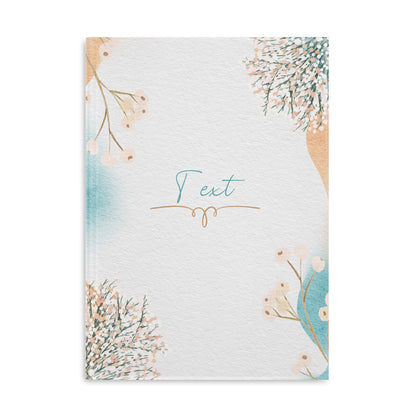 Personalized Puffy Floral Hardcover Notebook, Elegant Writing Journal, Personalized Diary, Gift for Writers, Art Lovers, and Students