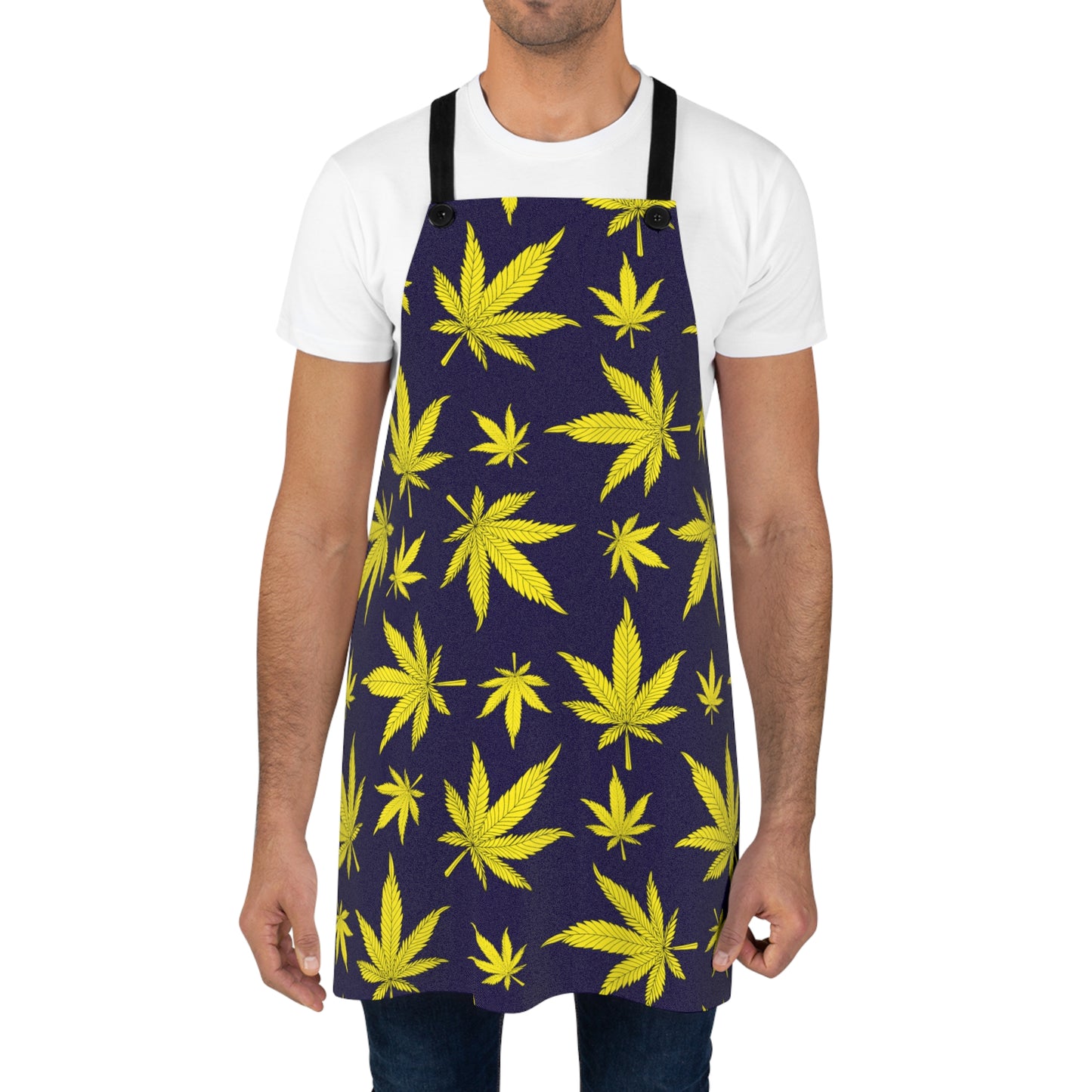 Yellow Leaf Cannabis Apron (AOP)