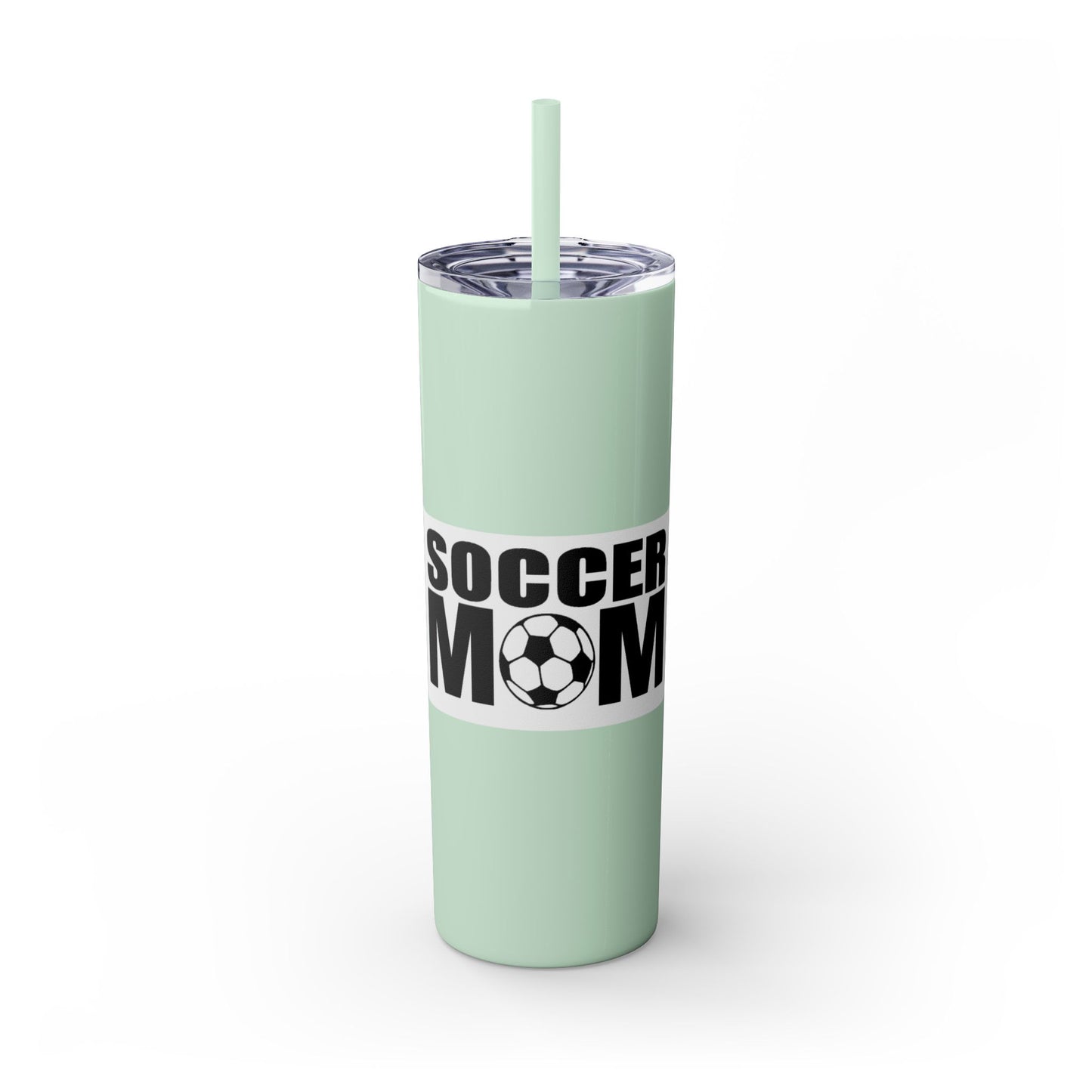 Soccer Mom Skinny Tumbler with Straw, 20oz | Ideal for Game Days, Sports Events, Gifts for Moms, Hydration on the Go