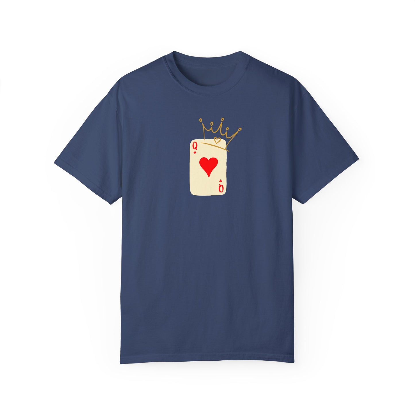 Queen of Hearts T-Shirt, Casual Love Tee, Game Night Apparel, Gift for Card Players, Vintage Style Unisex Shirt, Heart Design Clothing