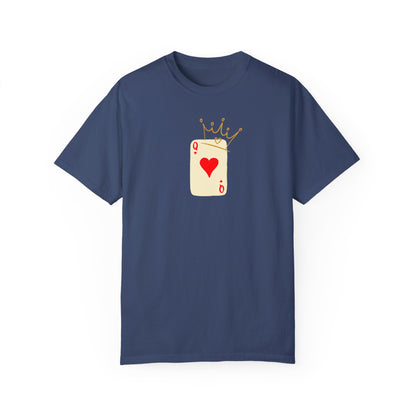 Queen of Hearts T-Shirt, Casual Love Tee, Game Night Apparel, Gift for Card Players, Vintage Style Unisex Shirt, Heart Design Clothing