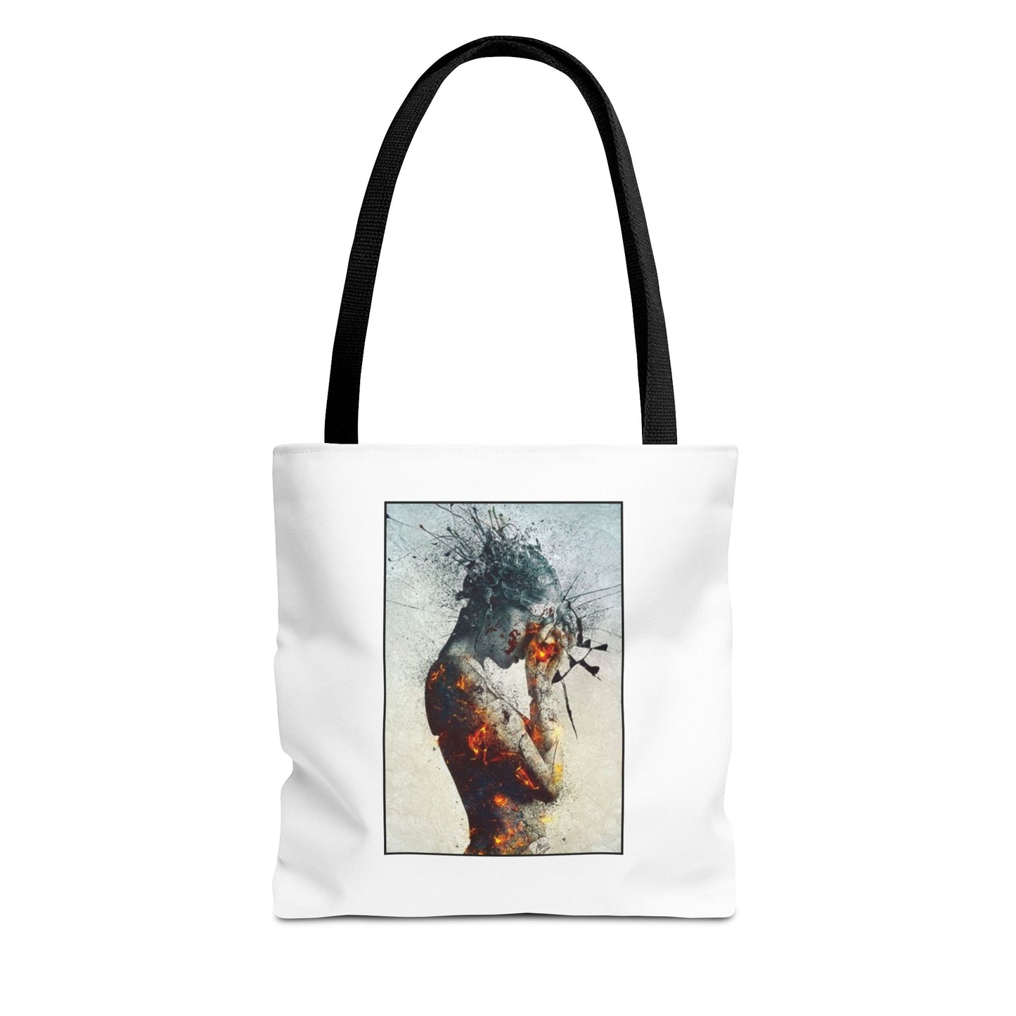 Introspective Artistic Tote Bag, Unique Carryall, Boho Chic Accessory, Gift for Her, Beach Bag, Everyday Essentials