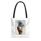 Introspective Artistic Tote Bag, Unique Carryall, Boho Chic Accessory, Gift for Her, Beach Bag, Everyday Essentials