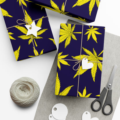 Marijuana Leaf Gift Wrap Papers - Perfect for Eco-Friendly Gifts, Birthday Presents, Holiday Packaging, Unique Wrapping Ideas