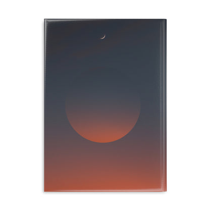 Personalized Puffy Matte Hardcover Notebook, Perfect for Journaling, Gifts, and Planning, Sunset Inspired Design, Durable Puffy Covers