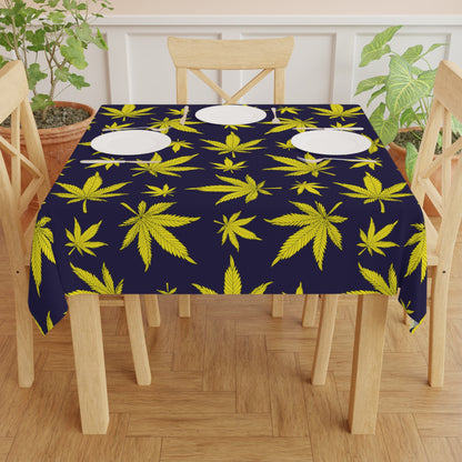 Vibrant Cannabis Leaf Tablecloth, Perfect for Parties, Picnics, or Home Decor, Stylish Table Cover for Gatherings, Festivals, BBQs