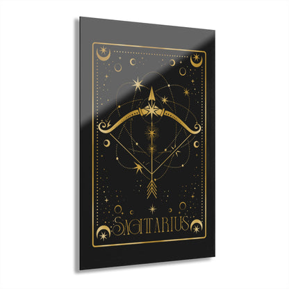 Sagittarius Zodiac Acrylic Wall Art Print  Astrology Decor for Home, Zodiac Gift, Modern Wall Art, Celestial Decor, Star Sign Decor