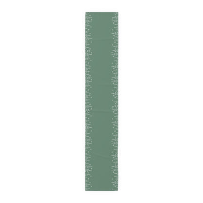Christmas Themed Green Classy Table Runner - Perfect for Christmas Dinner or Holiday Parties (Cotton, Poly)