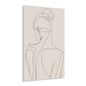 Boho Woman Silhouette - Minimalist Acrylic Print Art, Modern Home Decor, Line Art Wall Art, Contemporary Artwork, Stylish Living Room Accent