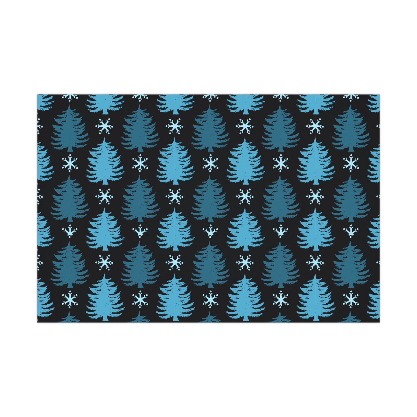 Winter Wonderland Gift Wrap Papers, Blue Christmas Wrapping Paper, Holiday Gift Wrap, Eco-Friendly Wrapping, Snowflake Design