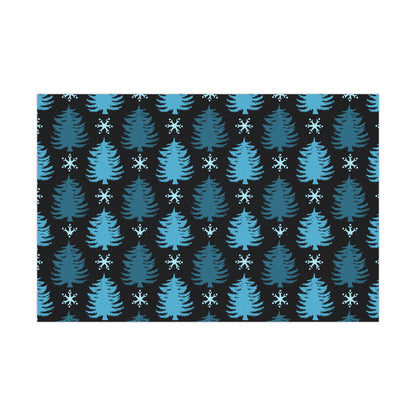 Winter Wonderland Gift Wrap Papers, Blue Christmas Wrapping Paper, Holiday Gift Wrap, Eco-Friendly Wrapping, Snowflake Design