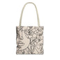 Elegant Floral Tote Bag, Minimalist Canvas Bag, Art Lover's Gift, Everyday Use, Eco-Friendly Shopping Bag, Mother's Day, Bohemian Style