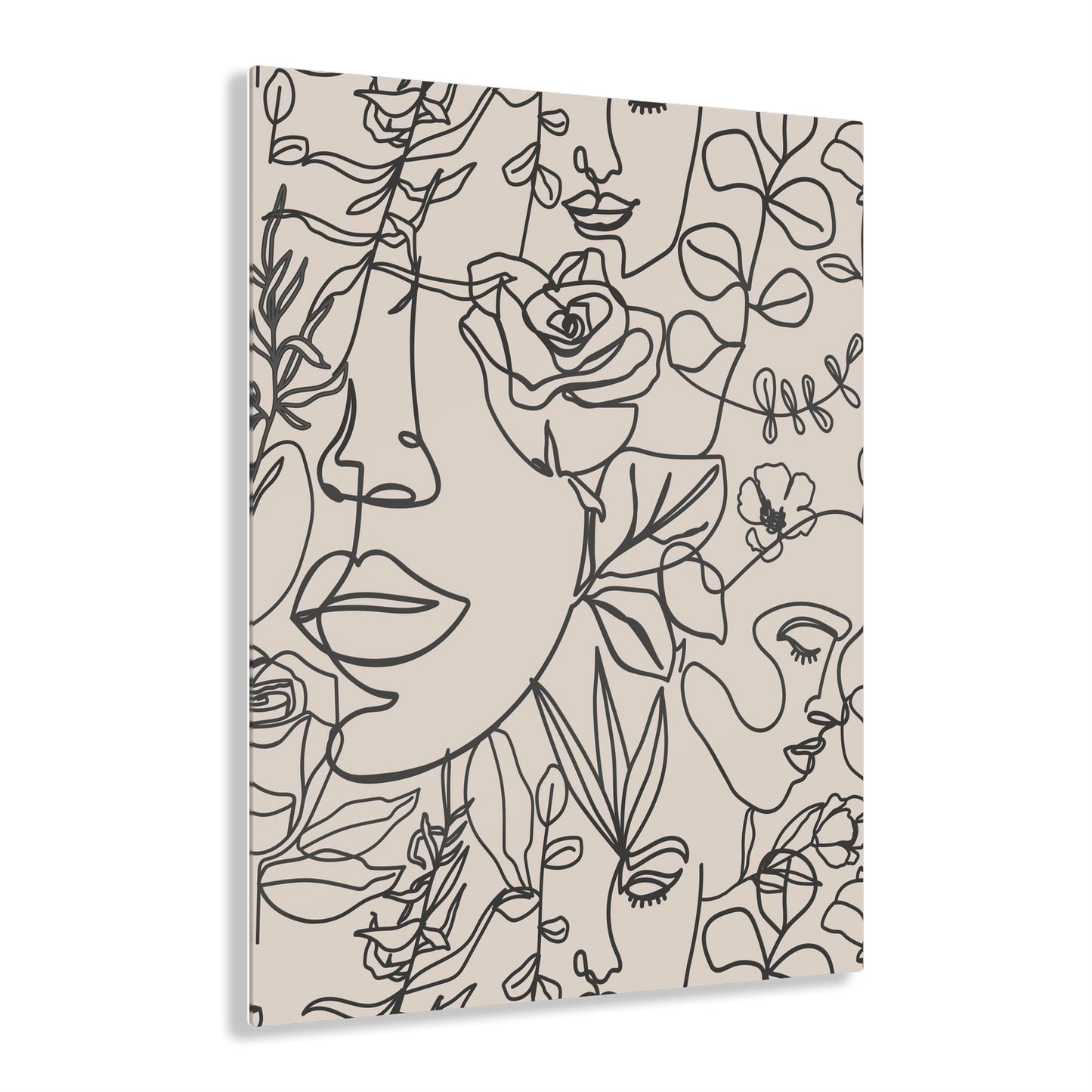Boho Women Faces - Stylish Line Art Acrylic Prints for Modern Decor, Minimalist Home Wall Art, Gift for Art Lovers, Perfect for Any Room
