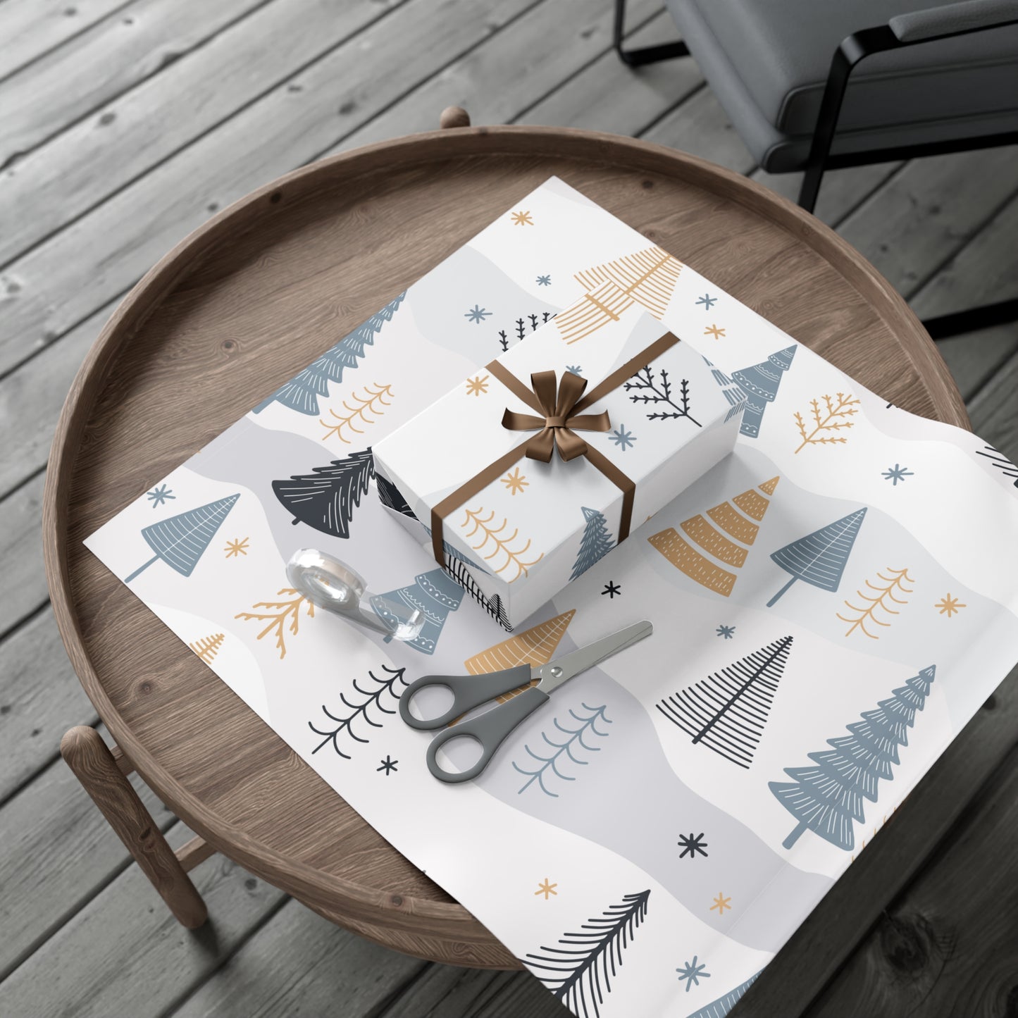 Winter Wonderland Gift Wrap Papers - Festive Holiday Wrapping, Eco-Friendly Gift Wrap, Christmas Decor, Tree Patterns, Special Occasions