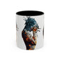 Introspective Art Coffee Mug, Unique Gift for Art Lovers, Bohemian Home Decor, Self-Reflection Mug