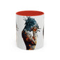 Introspective Art Coffee Mug, Unique Gift for Art Lovers, Bohemian Home Decor, Self-Reflection Mug