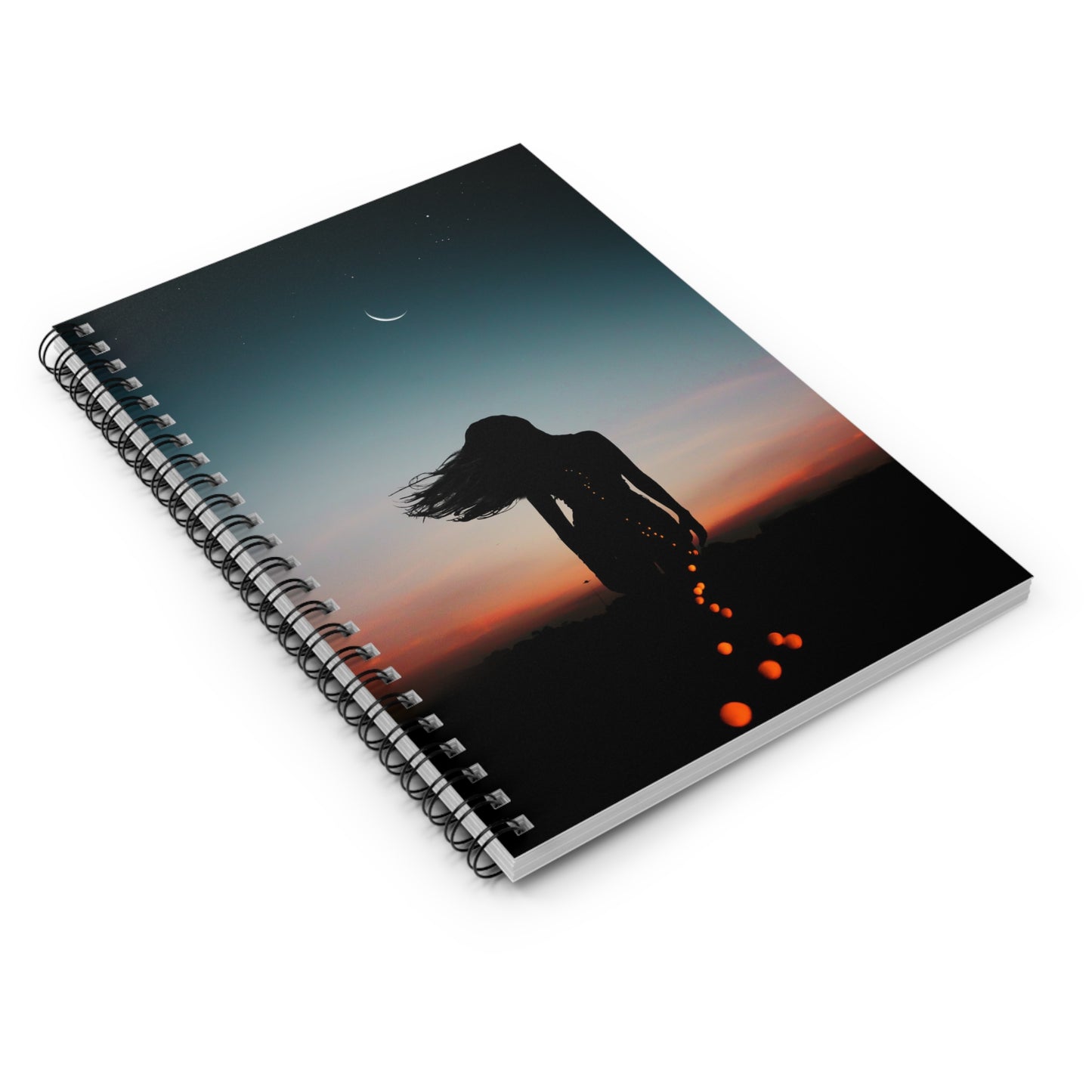 Moon Goddess Dreamy Spiral Notebook - UnLined - Perfect for Journaling, Gifts, Women, Night Sky Lovers, Self-Reflection, New Year