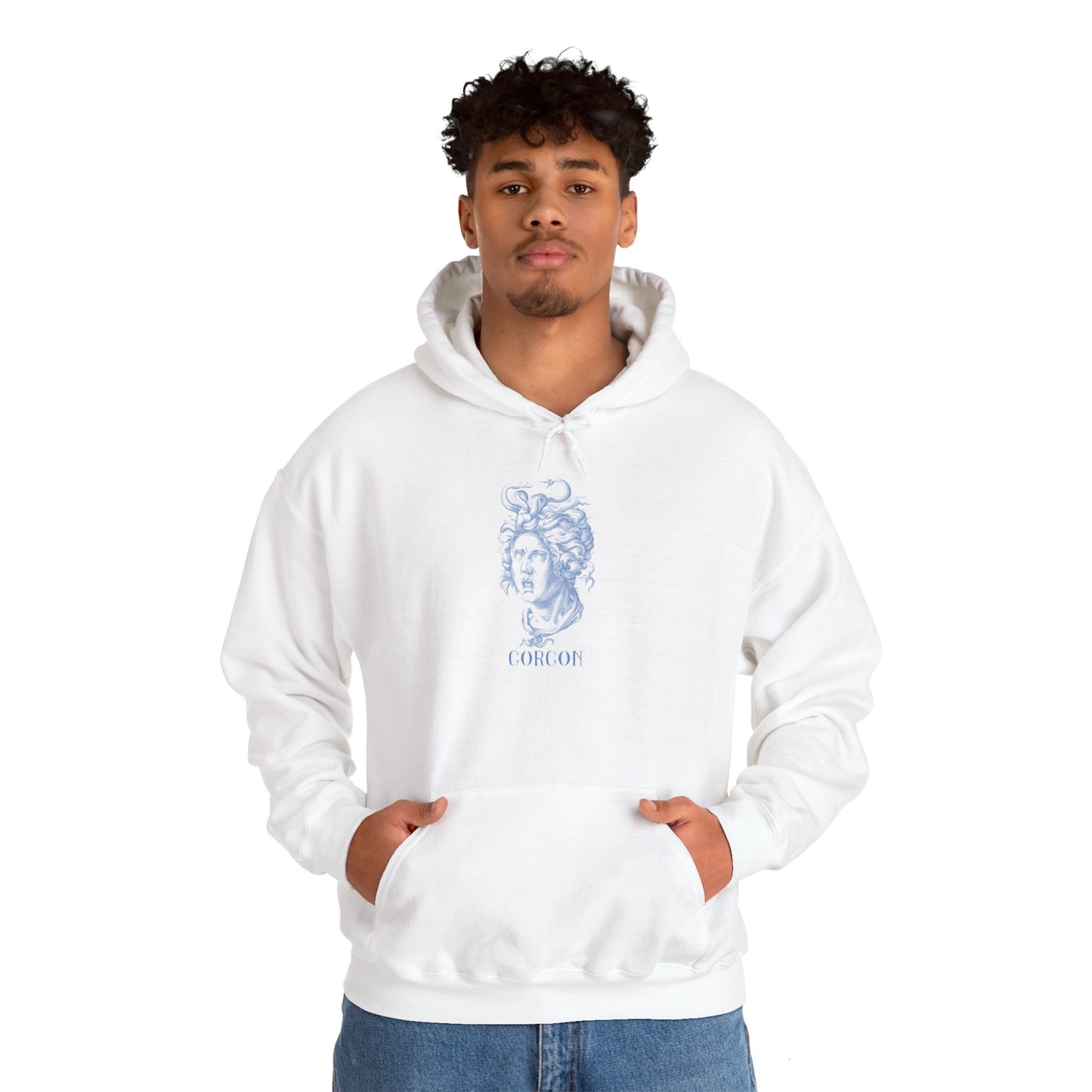 Artistic Medusa Hooded Sweatshirt - Cozy Lounge Wear, Unique Gift, Unisex Hoodie, Casual Fashion, Comfortable Style, Everyday Wear