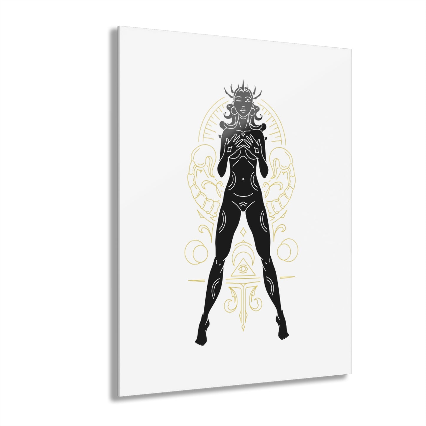 Scorpio Zodiac Devine Feminine Modern Acrylic Art Print, Wall Decor, Home Aesthetic, Unique Gift, Minimalist Art, French Cleat Hanging