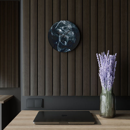 Modern Smoke Acrylic Wall Clock, Contemporary Office Decor, Stylish Home Accent, Unique Gift Idea, Smoke Design