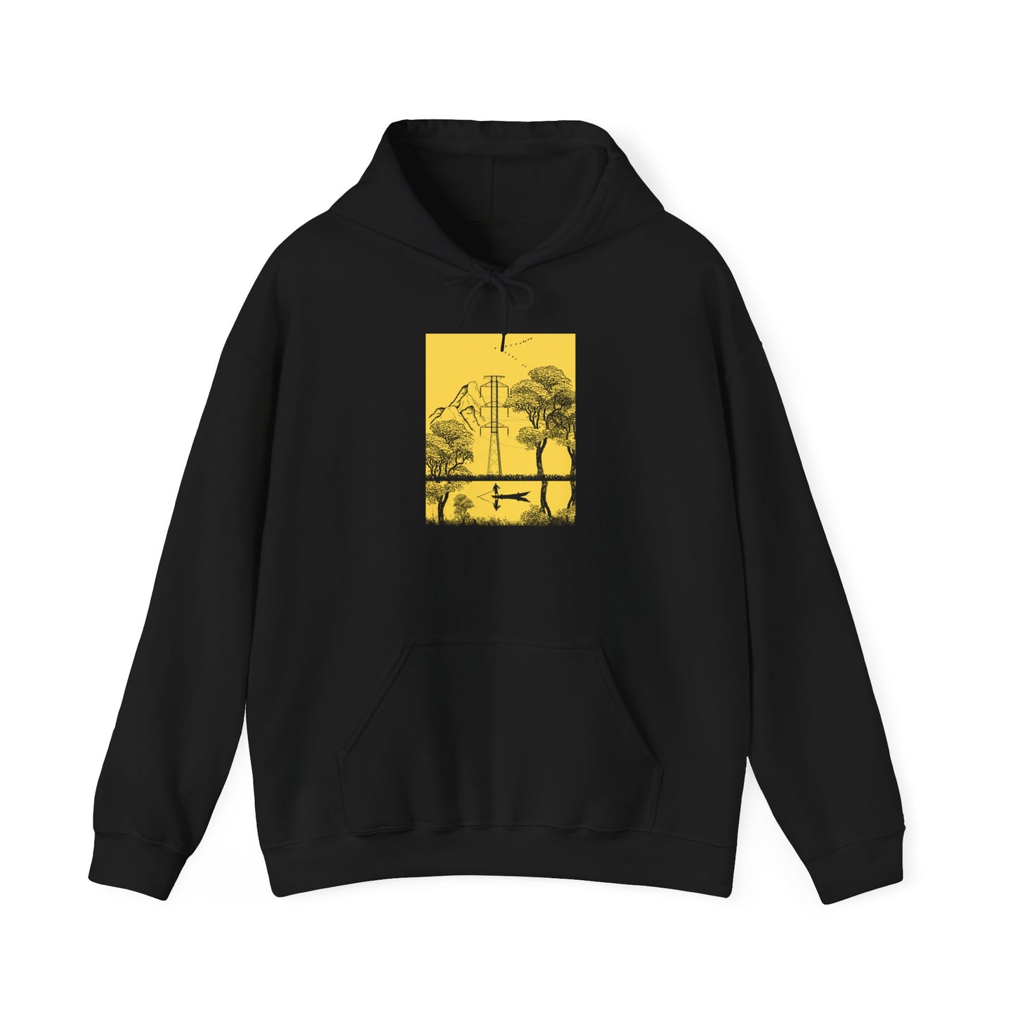 Nature-Inspired Unisex Hooded Sweatshirt, Cozy Hoodie for Outdoors Lovers, Perfect Gift for Nature Enthusiasts, Ideal for Camping, Hiking,