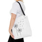 Dandelion & Floral Tote Bag, Boho Chic Eco-Friendly Bag, Gift for Her, Stay With Me Design, Nature Lover's Accessory, Shopping Bag