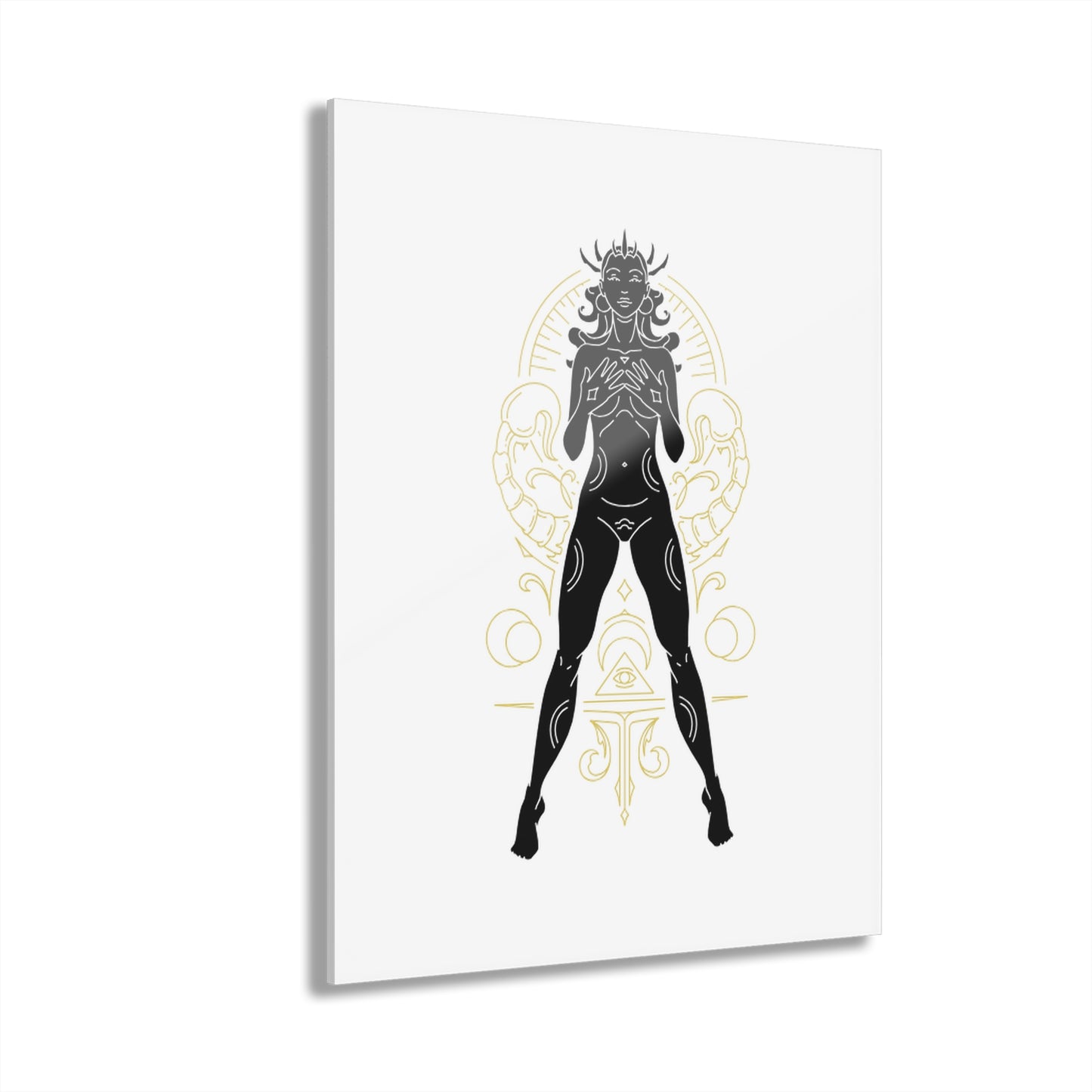 Scorpio Zodiac Devine Feminine Modern Acrylic Art Print, Wall Decor, Home Aesthetic, Unique Gift, Minimalist Art, French Cleat Hanging