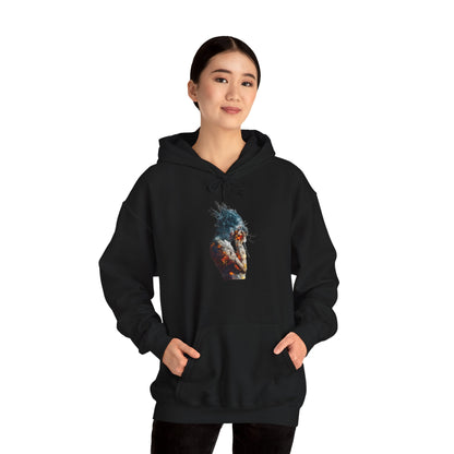 Introspective Artistic Unisex Hooded Sweatshirt, Cozy Streetwear, Unique Gift for Artists, Casual Wear, Perfect for Fall & Winter