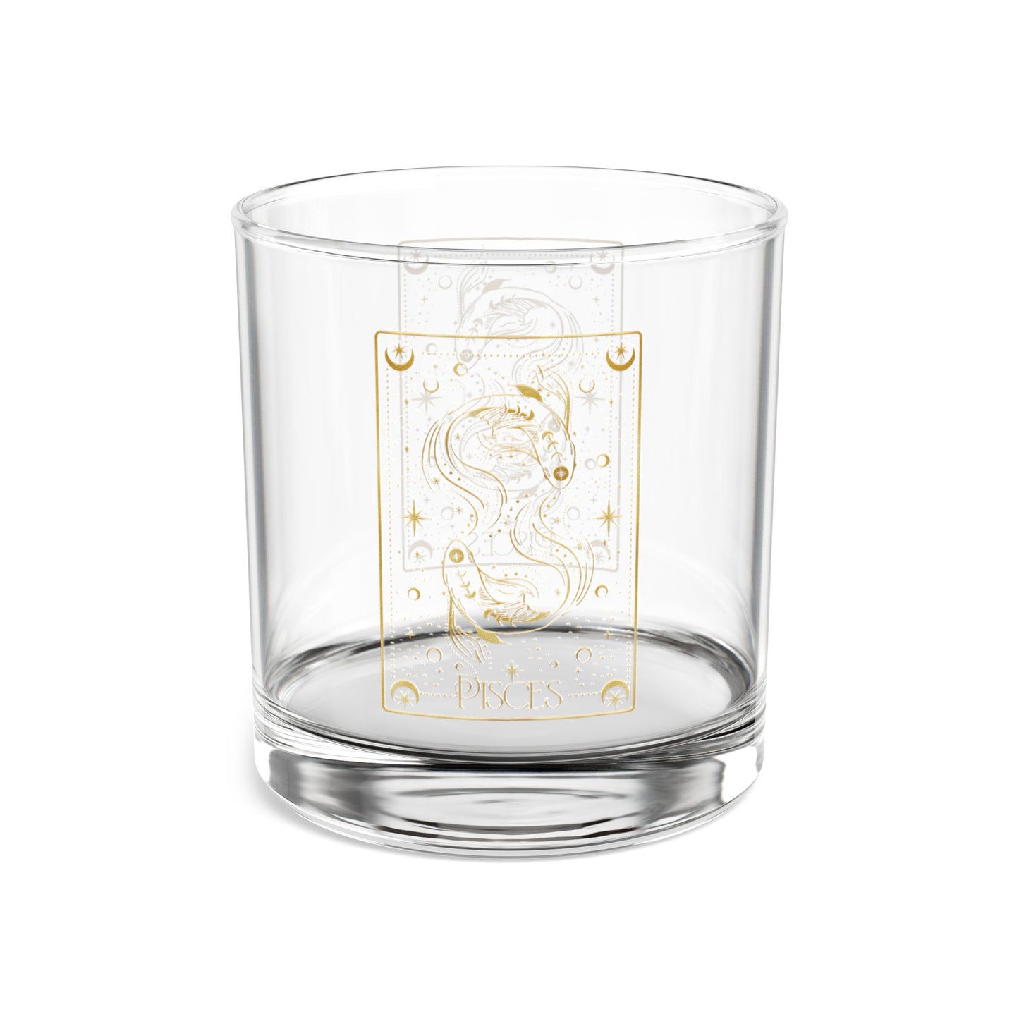 Pisces Zodiac Rocks Glass, Perfect for Astrology Lovers, Unique Gift for Birthdays, Home Barware, 10oz Drinking Glass, Elegant Decor