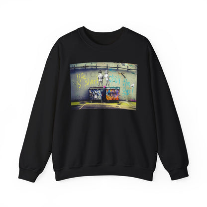 Street Art Inspirational Crewneck Sweatshirt | Urban Style, Inspirational Gift, Casual Wear, Streetwear, Art Lover Apparel