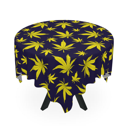 Vibrant Cannabis Leaf Tablecloth, Perfect for Parties, Picnics, or Home Decor, Stylish Table Cover for Gatherings, Festivals, BBQs