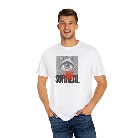 Surreal Eye Unisex Garment-Dyed T-shirt, Graphic Tee for Art Lovers, Unique Gift for Halloween, Streetwear Fashion, Casual Everyday Wear,