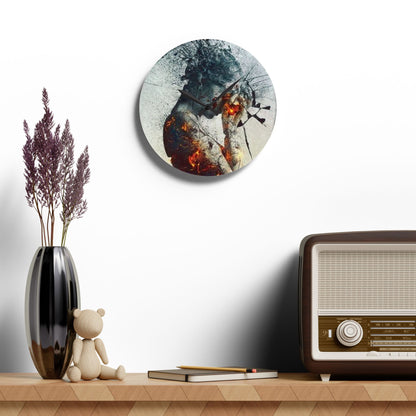 Introspection Artistic Acrylic Wall Clock, Modern Home Decor, Unique Gift for Art Lovers,  Timeless Style, Motivational Wall Decor