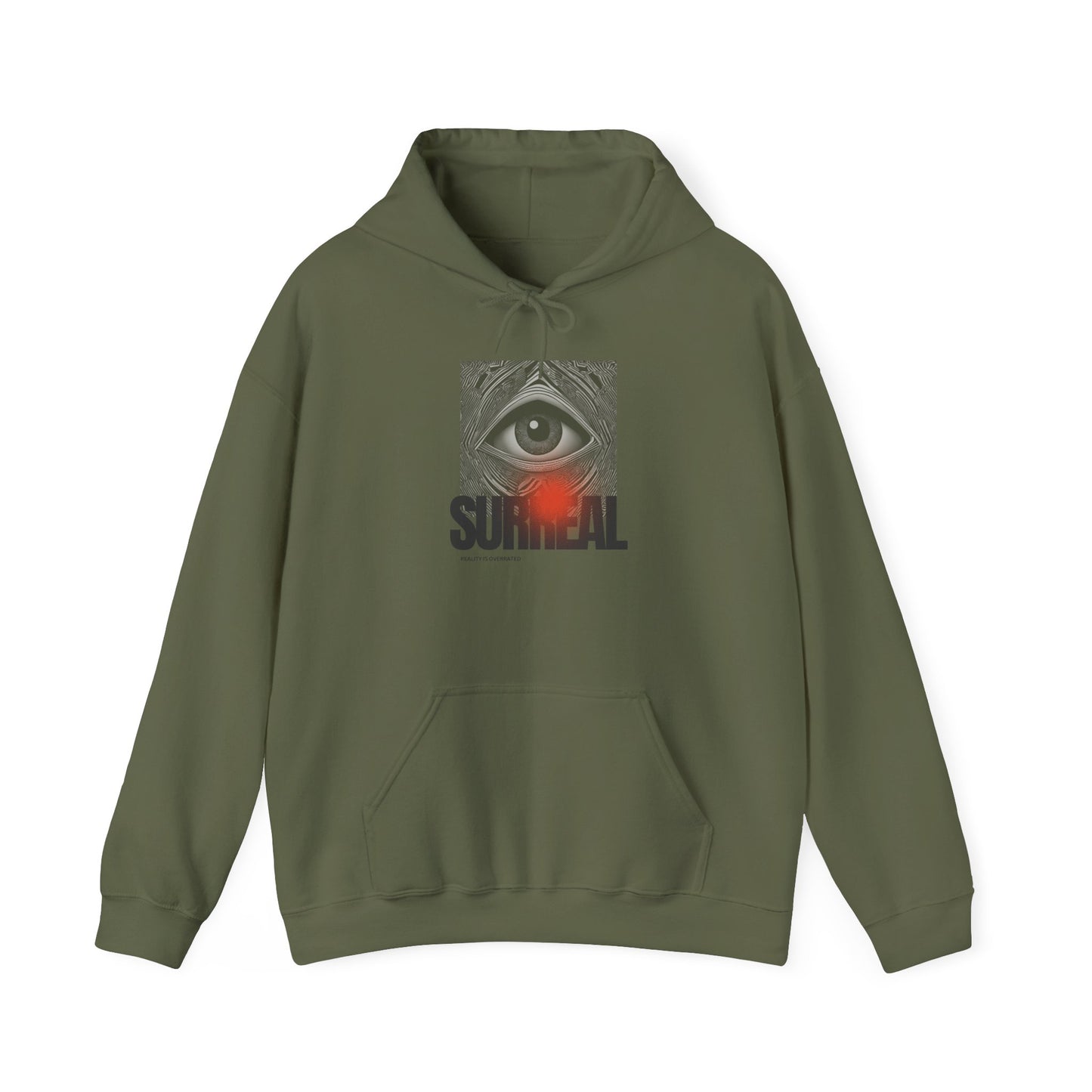 Surreal Eye Unisex Heavy Blend™ Hooded Sweatshirt, Cozy Hoodie for Art Lovers, Unique Gift for Creatives, Graphic Hooded Sweatshirt,