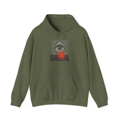 Surreal Eye Unisex Heavy Blend™ Hooded Sweatshirt, Cozy Hoodie for Art Lovers, Unique Gift for Creatives, Graphic Hooded Sweatshirt,
