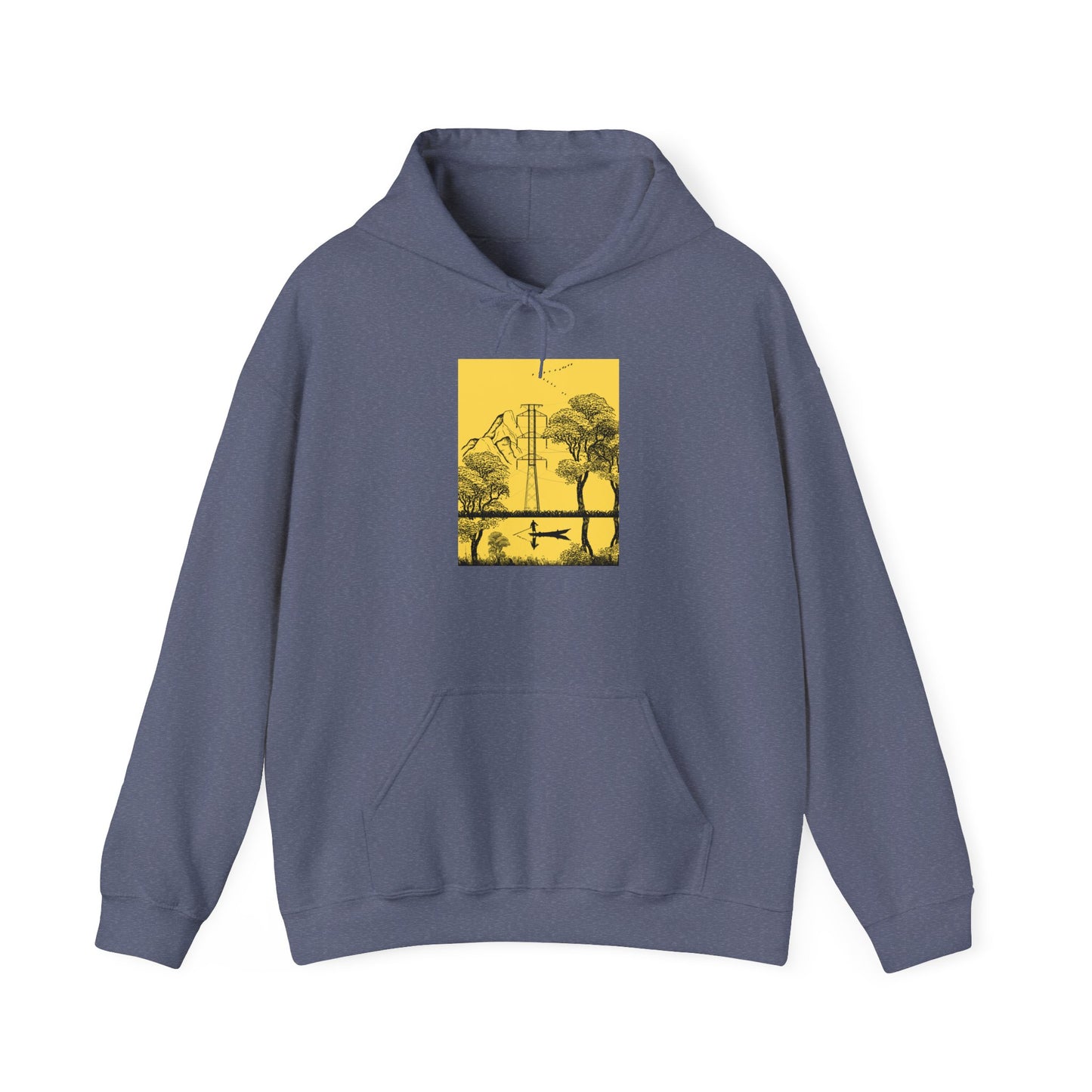 Nature-Inspired Unisex Hooded Sweatshirt, Cozy Hoodie for Outdoors Lovers, Perfect Gift for Nature Enthusiasts, Ideal for Camping, Hiking,