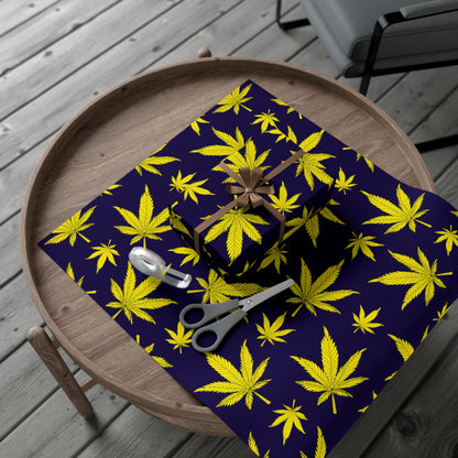 Marijuana Leaf Gift Wrap Papers - Perfect for Eco-Friendly Gifts, Birthday Presents, Holiday Packaging, Unique Wrapping Ideas