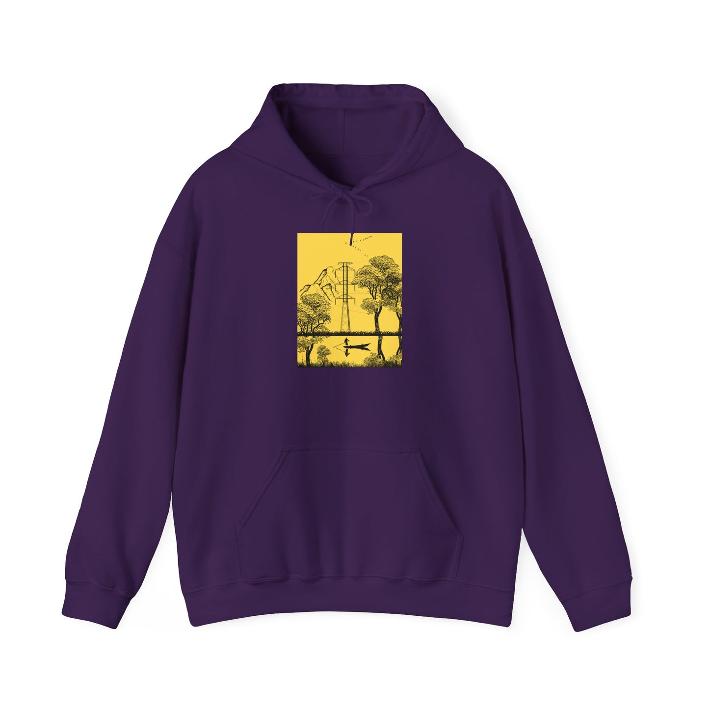 Nature-Inspired Unisex Hooded Sweatshirt, Cozy Hoodie for Outdoors Lovers, Perfect Gift for Nature Enthusiasts, Ideal for Camping, Hiking,