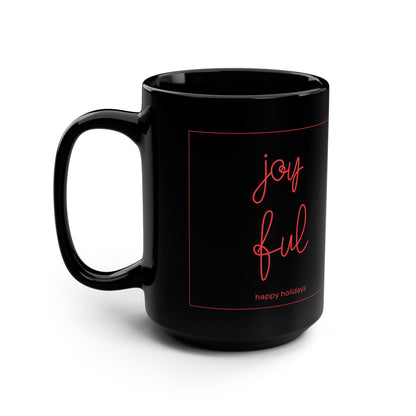 Grateful Black Mug, Cozy Coffee Cup for Holidays, Ideal Gift for Friends, Family, Office, Home Decor, Inspirational Drinkware